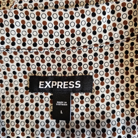 Express men's retro bowling style button up shirt size large - Picture 10 of 14